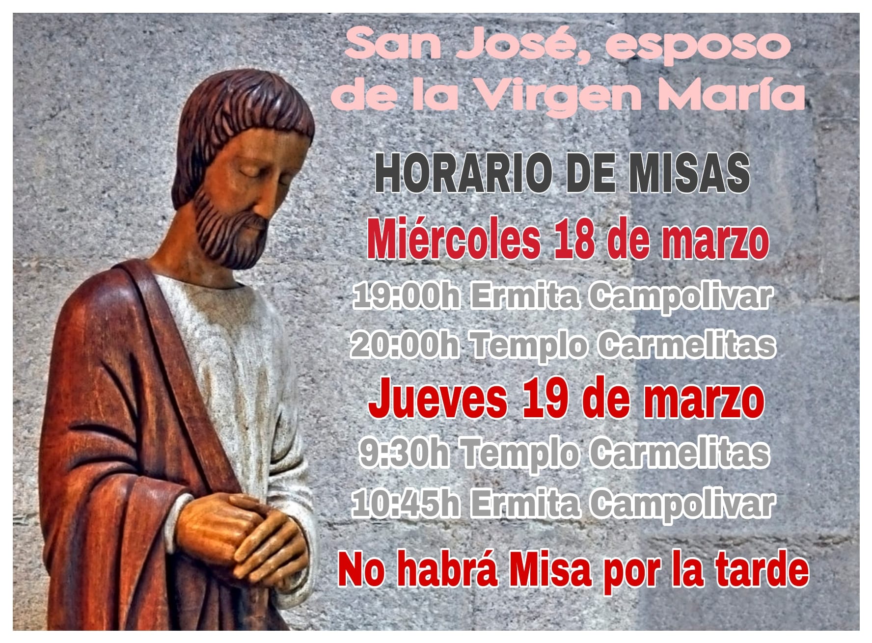 Horario de Misas San José