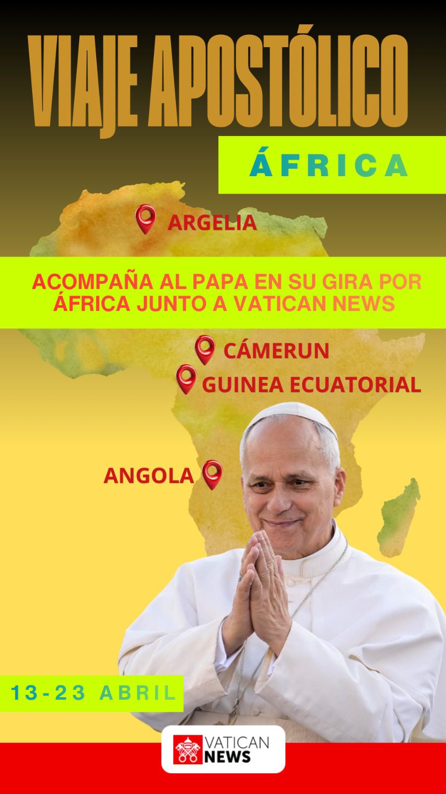 Viaje del Papa a África